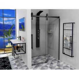 GELCO - VOLCANO BLACK sprchové dveře 1500 čiré sklo GV1415