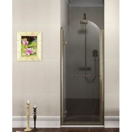 GELCO - ANTIQUE sprchové dveře otočné, 800, levé, ČIRÉ sklo, bronz GQ1280LC