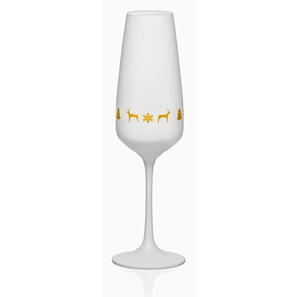 Sada 6 bílých sklenic na šampaňské Crystalex Nordic Vintage, 190 ml - Bonami.cz