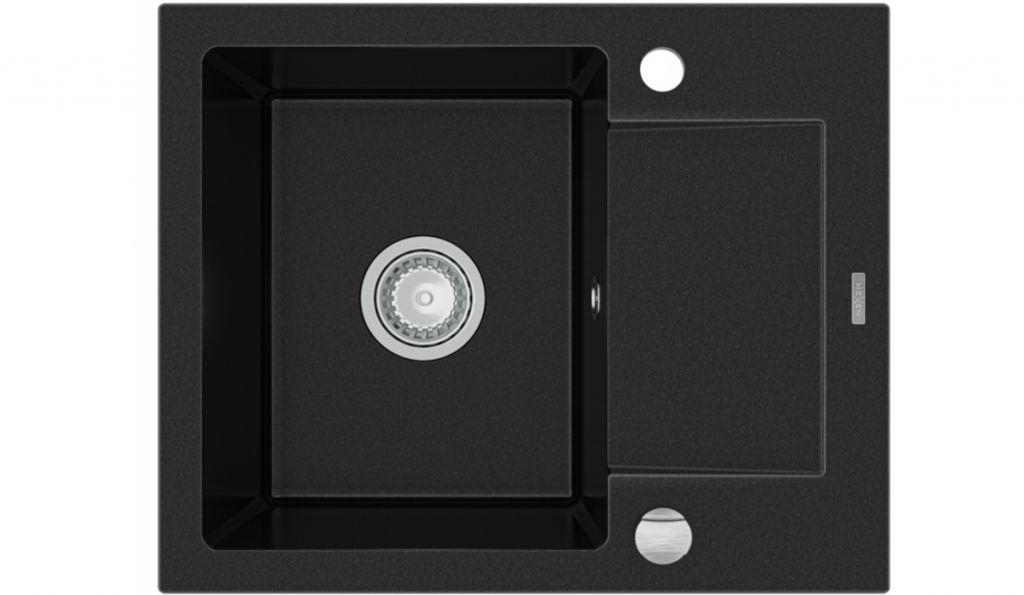 MEXEN - Enzo granitový dřez 1-mísa dřez s vypouštěním krátký Board 576x465 mm, šedá 6506571005-71 - Hezká koupelna s.r.o.