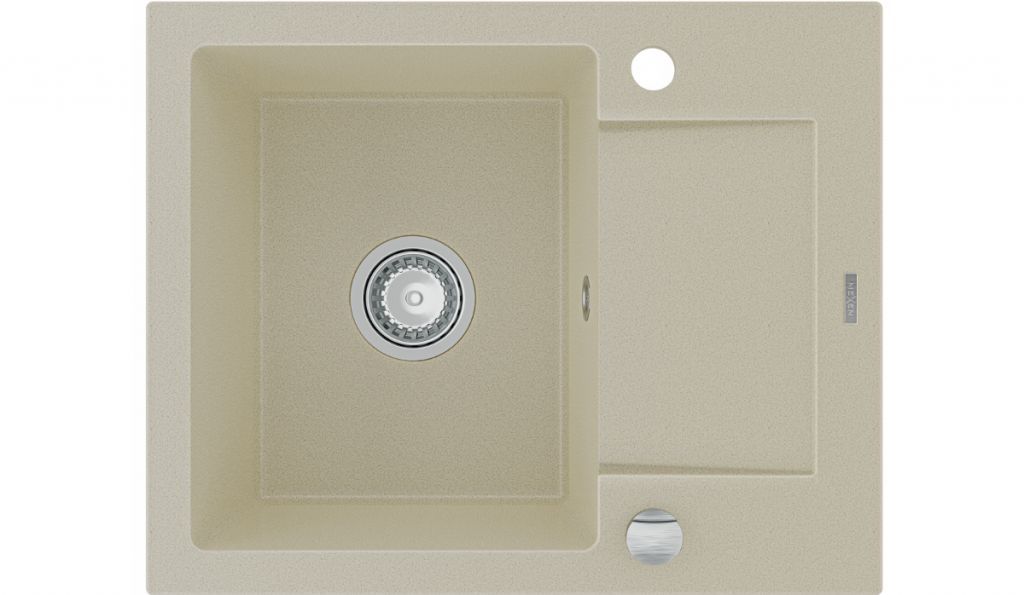MEXEN - Enzo granitový dřez 1-mísa dřez s vypouštěním krátký Board 576x465 mm, béžová 6506571005-69 - Hezká koupelna s.r.o.