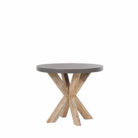 Kulatý stůl z umělého betonu ⌀ 90 cm šedý OLBIA