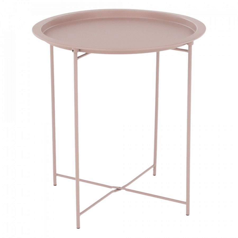 Tempo Kondela Příruční stolek s odnímatelným tácem RENDER - nude růžový - ATAN Nábytek