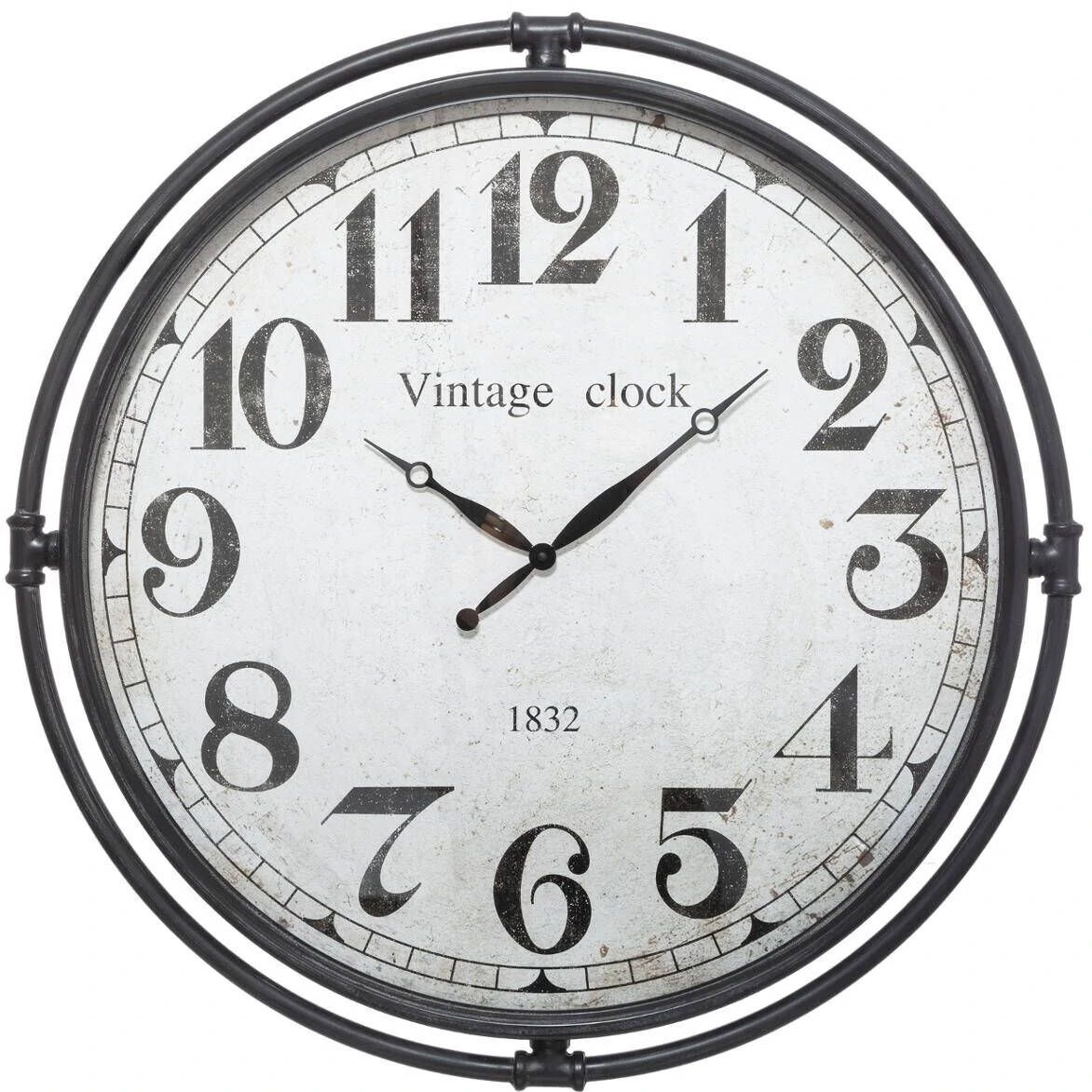 Atmosphera Nástěnné hodiny Vintage  IGOR, O 74 cm, kovové - EMAKO.CZ s.r.o.