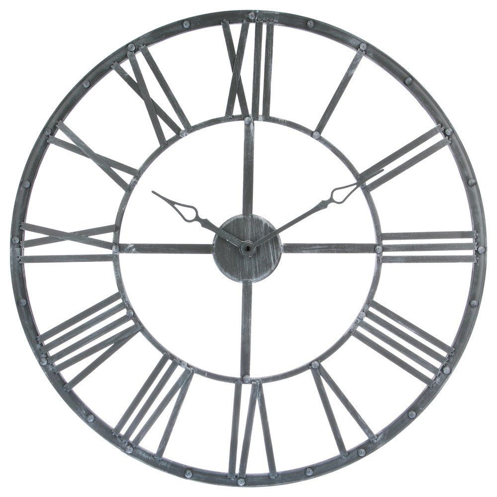 Kovové nástěnné hodiny, šedé,  70 cm, Atmosphera - EMAKO.CZ s.r.o.