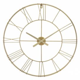 Atmosphera Nástěnné hodiny, kovové, zlaté, O 70 cm