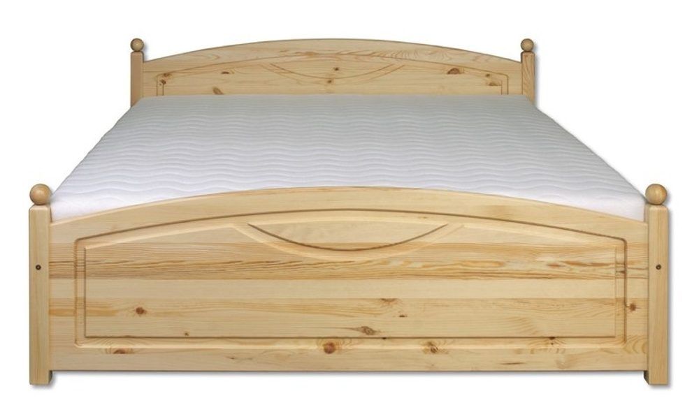Drewmax Drewmax Vyvýšená borovicová postel LK103 120 x 200 cm - maxi-postele.cz
