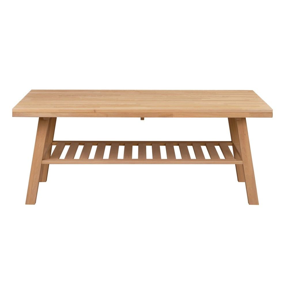 Konferenční stolek z broušeného dubového dřeva Rowico Brooklyn, 130 x 75 cm - Bonami.cz