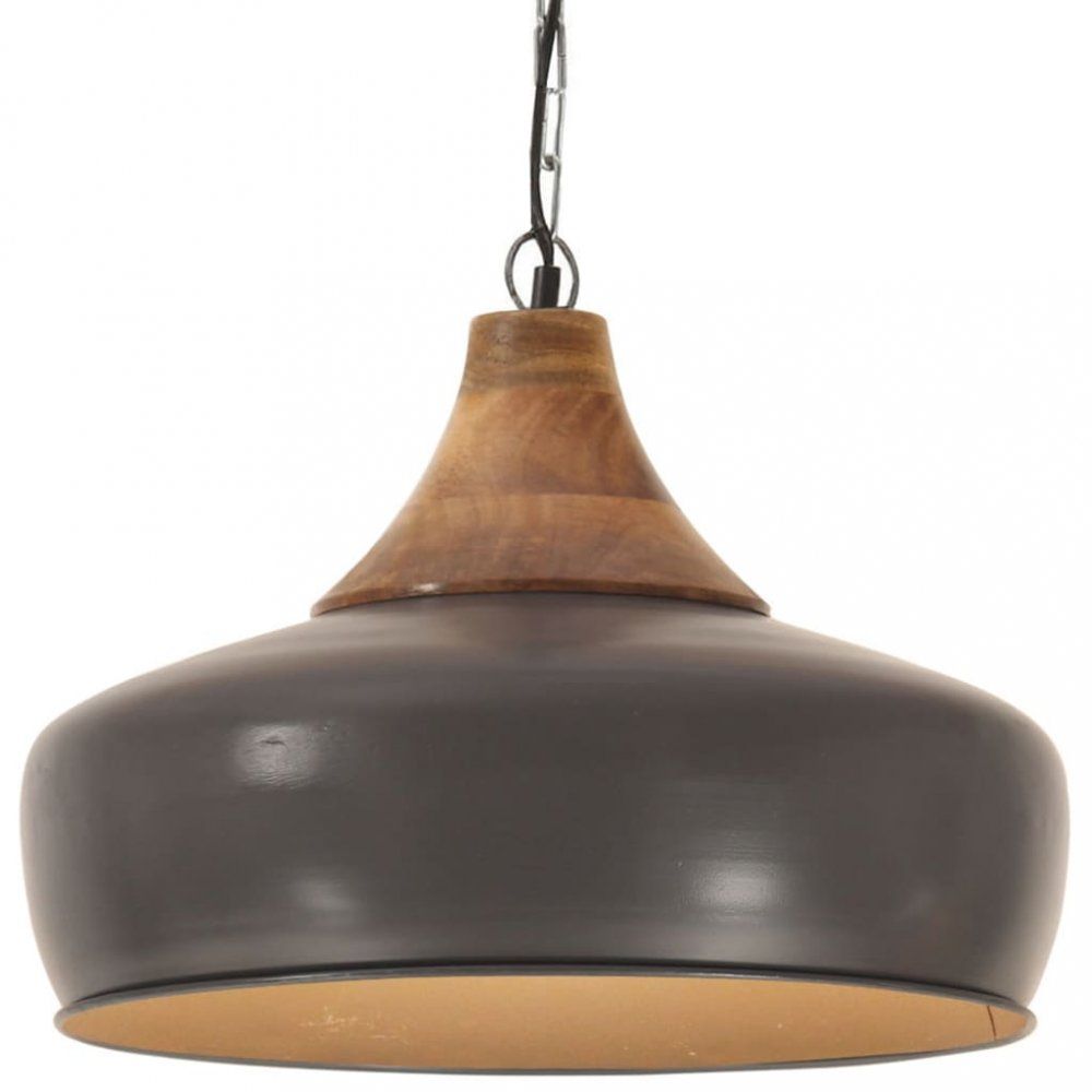 Závěsná lampa šedá / mangovníkové dřevo Dekorhome 35 cm - DEKORHOME.CZ