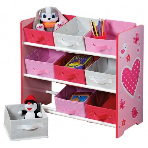 Růžový organizér na hračky - bH - M-byt