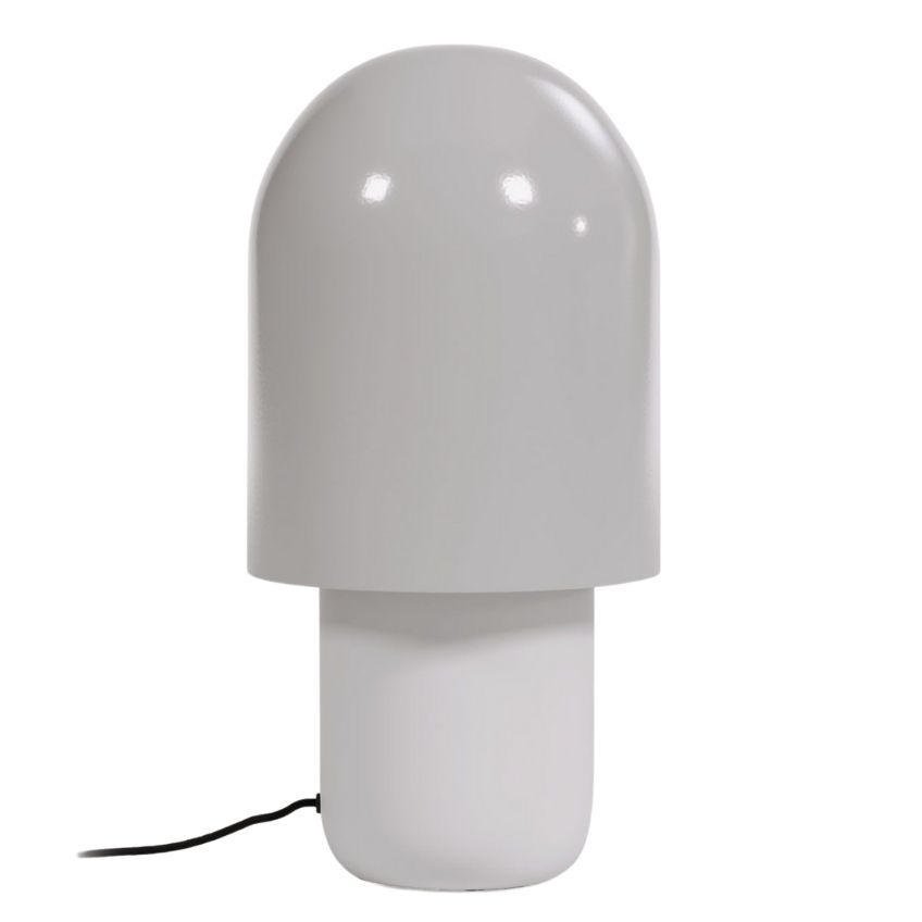 Bílo šedá kovová stolní lampa Kave Home Brittany - Designovynabytek.cz