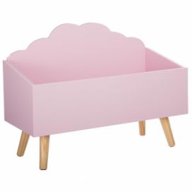 Atmosphera for kids Úložný box na hračky, růžový, 58 x 28 x 45 cm