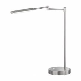 LED stolní lampa ve stříbrné barvě s kovovým stínidlem (výška 49 cm) Nami – Fischer & Honsel