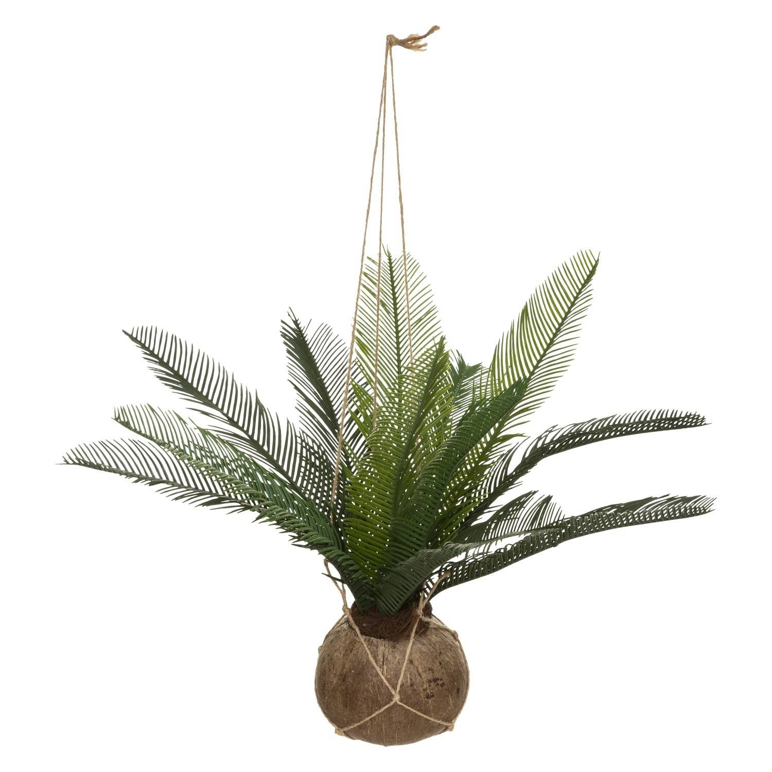 Atmosphera Umělá palma v kokosovém květináči, závěsná, výška 50 cm - EMAKO.CZ s.r.o.