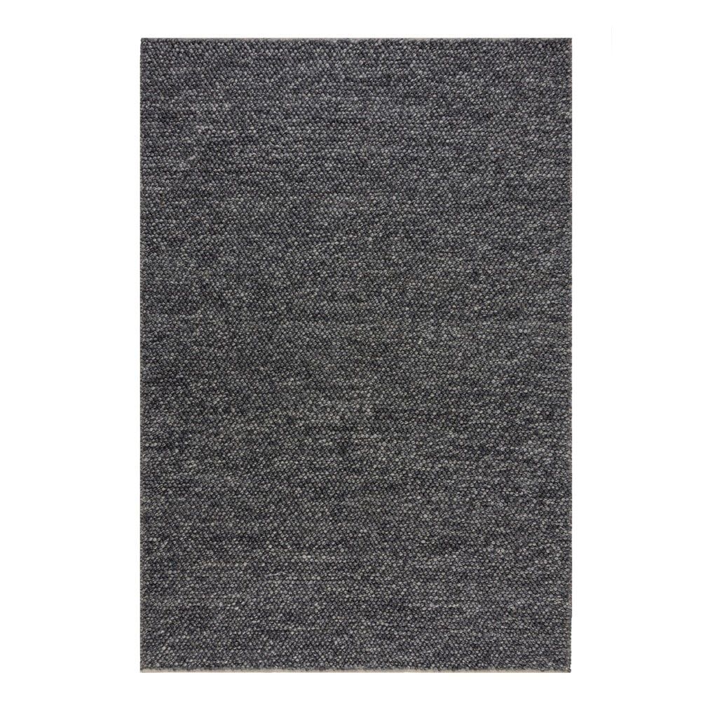 Tmavě šedý vlněný koberec Flair Rugs Minerals, 80 x 150 cm - Bonami.cz