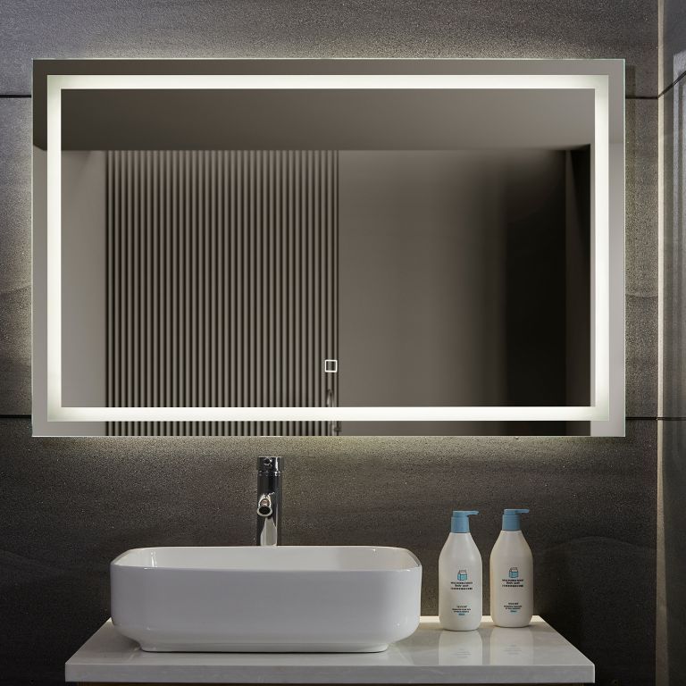 Aquamarin Koupelnové zrcadlo s LED osvětlením, 110 x 70 cm - Kokiskashop.cz