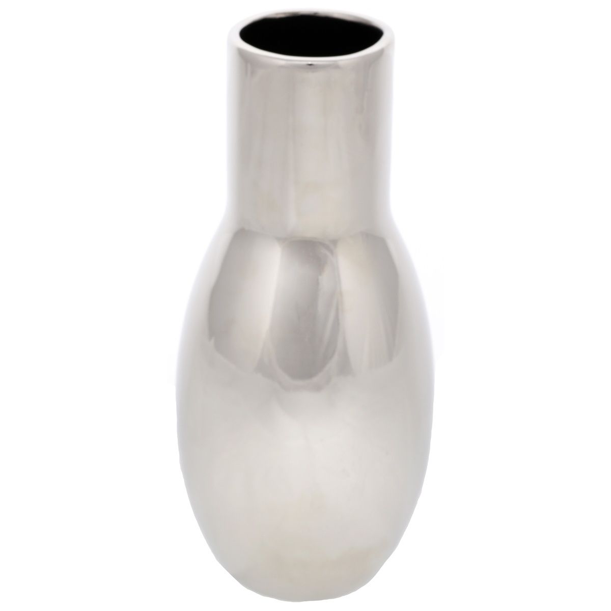 Keramická váza Belly, 9 x 21 x 9 cm, stříbrná - 4home.cz