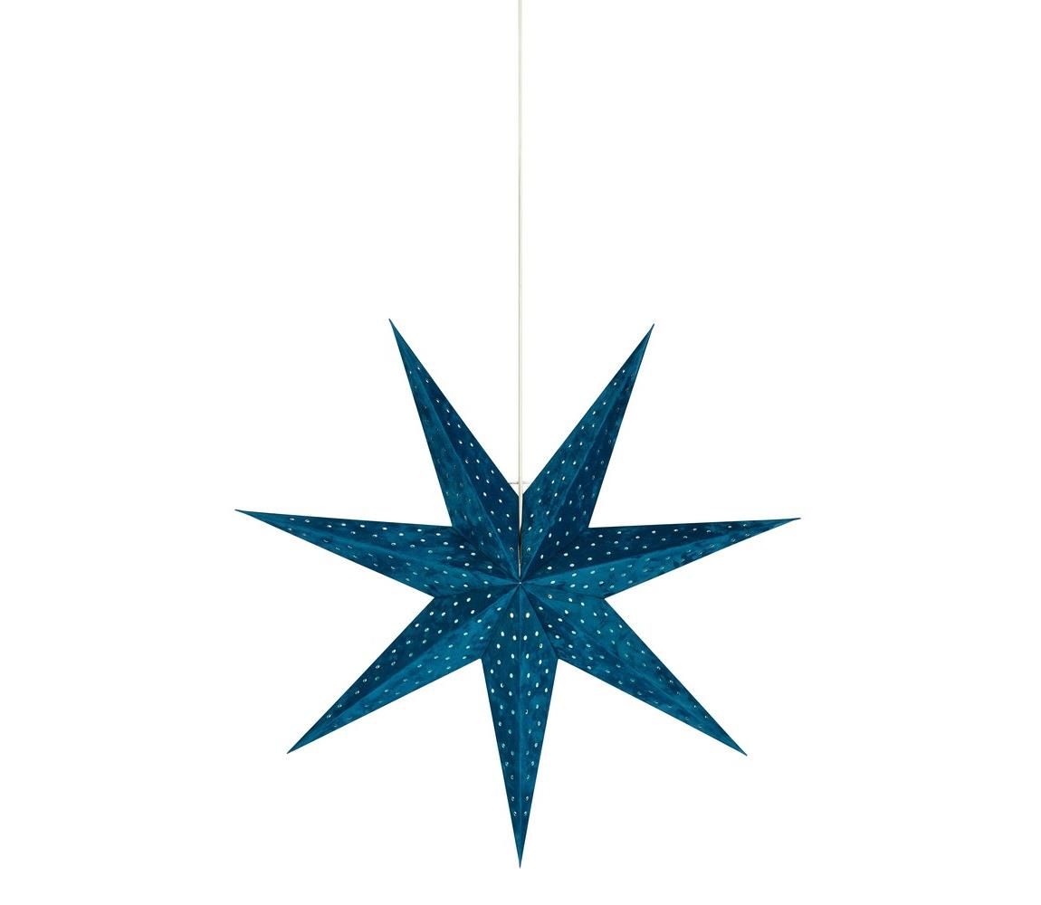 Markslöjd Markslöjd 705487 - Vánoční dekorace VELOURS 1xE14/6W/230V 75 cm modrá  -  Svět-svítidel.cz