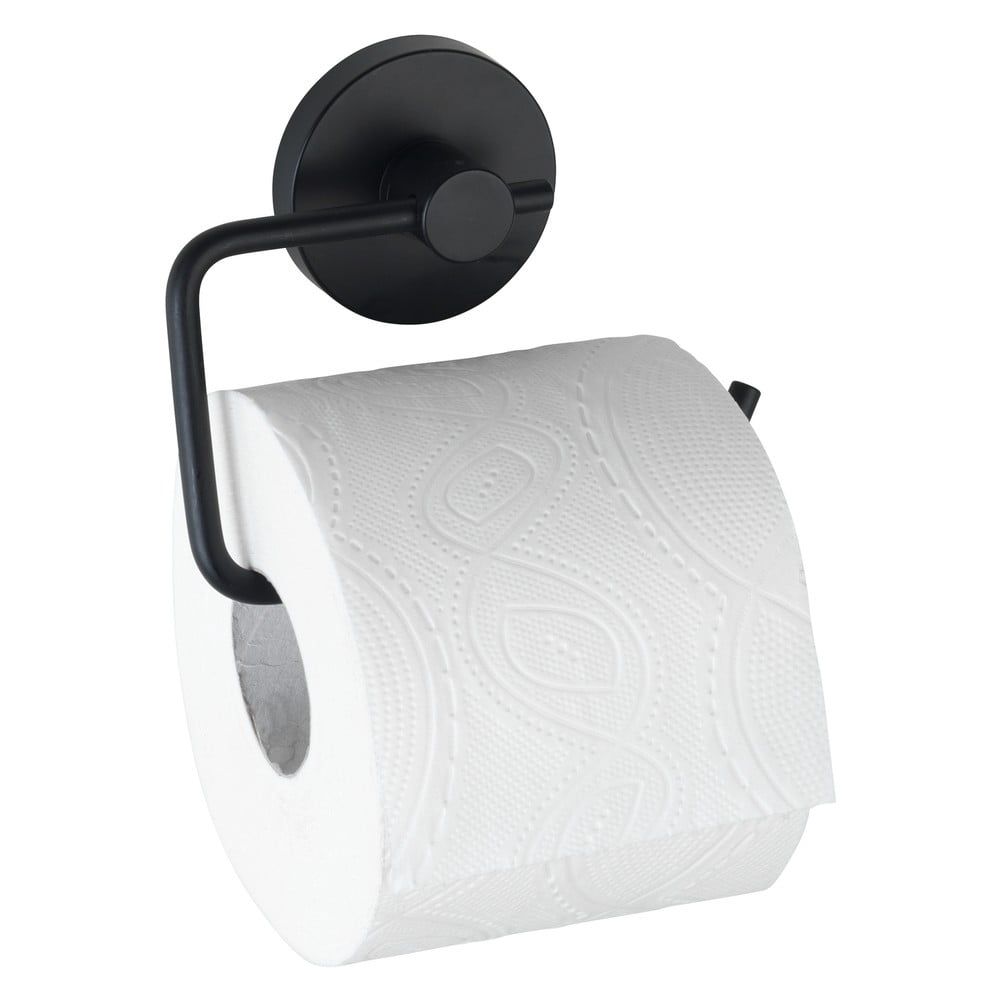 Černý držák na toaletní papír Wenko Vacuum-Loc® Milazzo - Bonami.cz