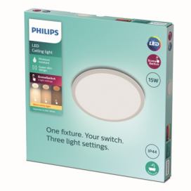 Philips 8719514327184 Super Slim CL550 stropní svítidlo LED D250mm 15W/1300lm 2700K IP44 bílá SceneSwitch