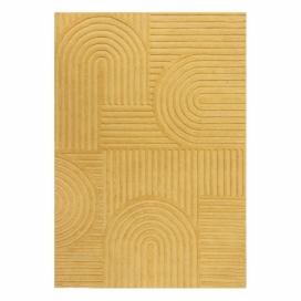 Žlutý vlněný koberec Flair Rugs Zen Garden, 160 x 230 cm Bonami.cz