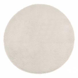 Atmosphera Bílý kulatý koberec, 80 cm