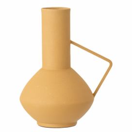 Žlutá kovová váza Bloomingville Irine, výška 21 cm