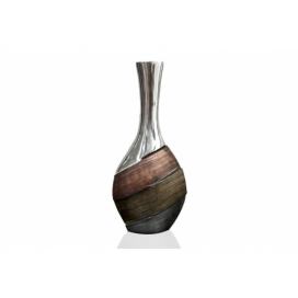 Váza dekorativní Mona 2B Hnědý/Stříbrný