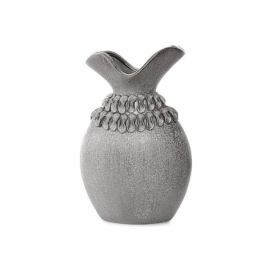 Dekorativní keramická váza MELODY 01 Stříbrný