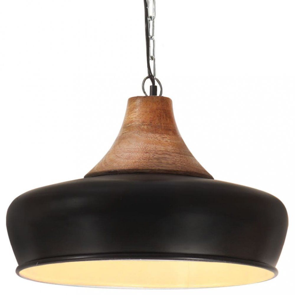 Závěsná lampa černá / mangovníkové dřevo Dekorhome 26 cm - DEKORHOME.CZ