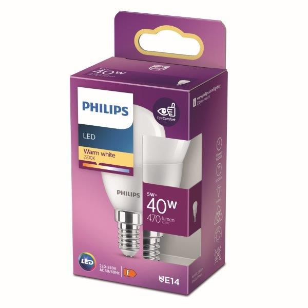 Philips LED klasik, 5,5W, E14, teplá bílá - Svítidla FEIM