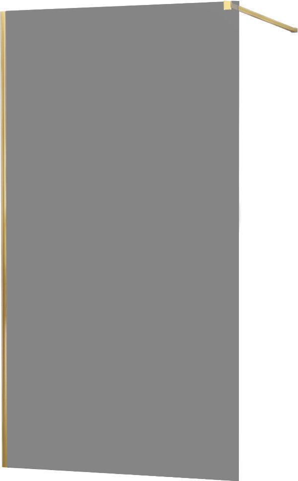 MEXEN - KIOTO Sprchová zástěna WALK-IN 90x200 cm 8 mm, zlatá, kouřové sklo 800-090-101-50-40 - Hezká koupelna s.r.o.