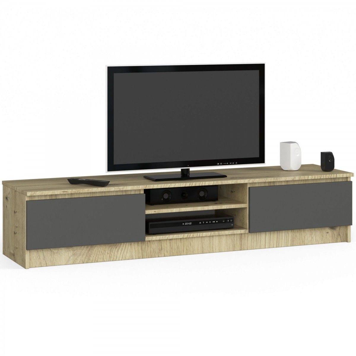 Ak furniture TV stolek Ronon 160 cm dub artisan/grafit šedý - Houseland.cz