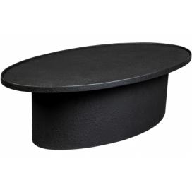 Černý kovový oválný konferenční stolek DUTCHBONE WINSTON 120 x 60 cm