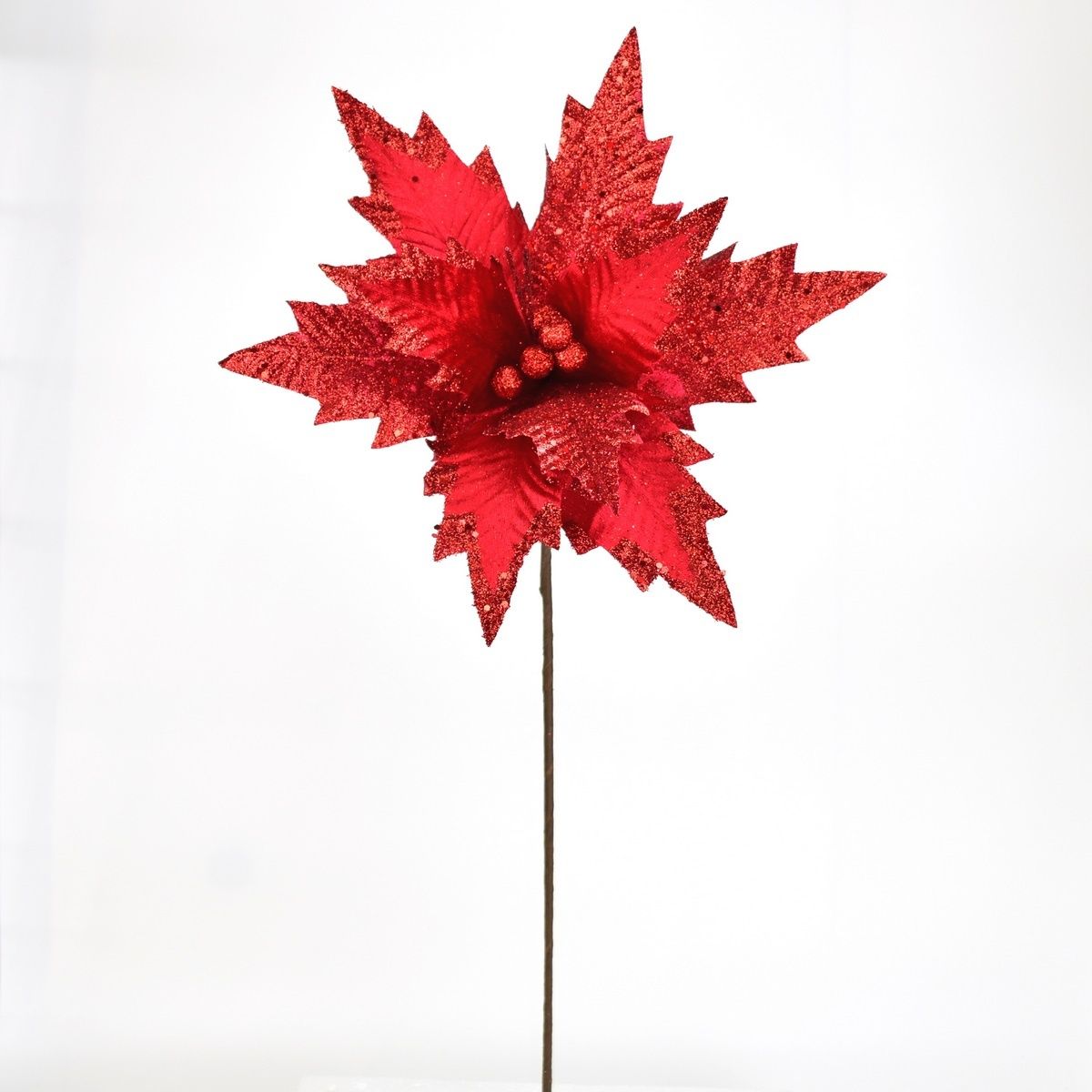 Vánoční třpytivá květina červená, 50 x 32 cm - 4home.cz