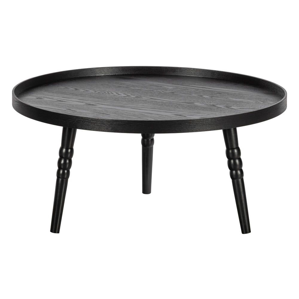 Černý konferenční stolek WOOOD Ponto, ø 75 cm - Bonami.cz