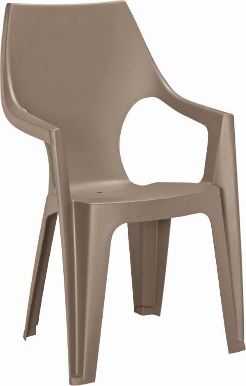 Plastová židle Dante, cappuccino,  57 x 89 x 57 cm - Kokiskashop.cz