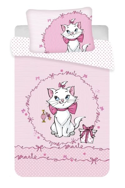 Jerry fabrics Disney povlečení do postýlky Marie cat Pink baby 100x135 + 40x60 cm - POVLECENI-OBCHOD.CZ