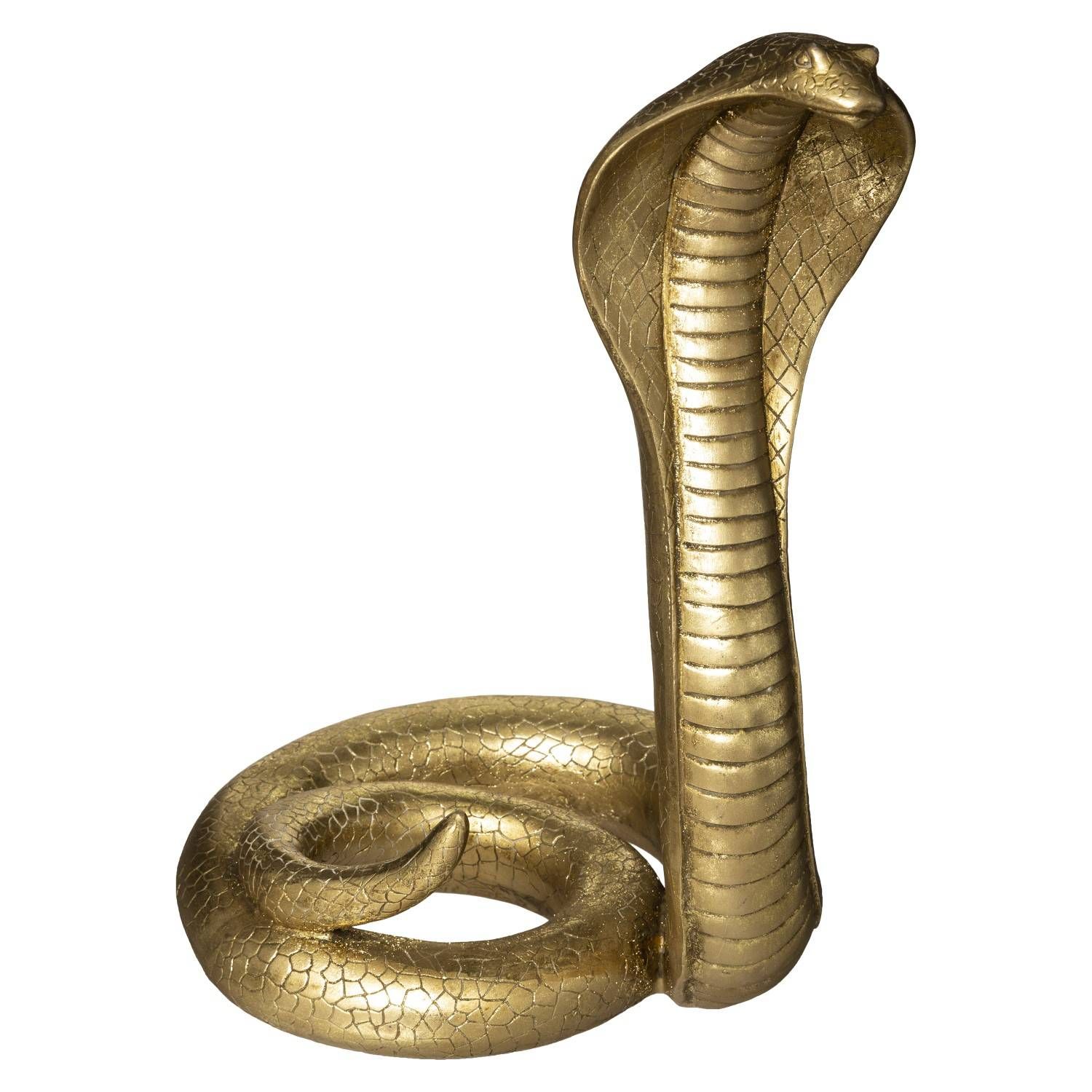 Atmosphera Dekorativní figurka z polyresinu COBRA, zlatá, 36 cm - EMAKO.CZ s.r.o.