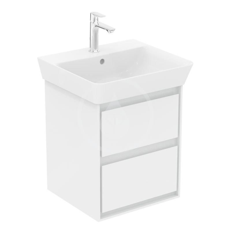 Ideal Standard Umyvadlová skříňka 430x402x517 mm, lesklý bílý/matný světle šedý lak E1608KN - Hezká koupelna s.r.o.