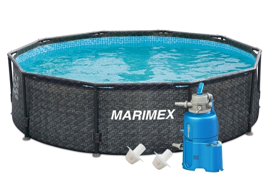 Marimex | Bazén Marimex Florida 3,05x0,91 m s pískovou filtrací - motiv RATAN | 19900117 - Marimex