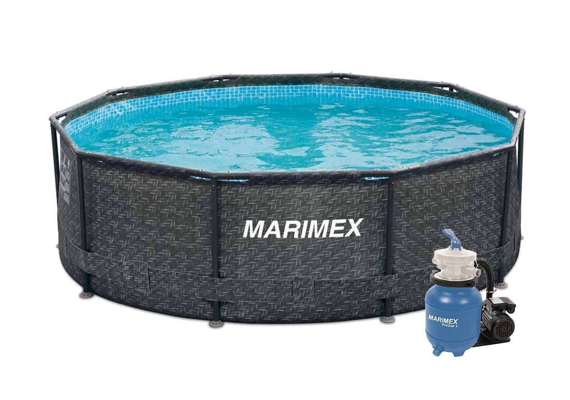 Marimex | Bazén Marimex Florida 3,05x0,91 m s pískovou filtrací - motiv RATAN | 19900079 - Marimex