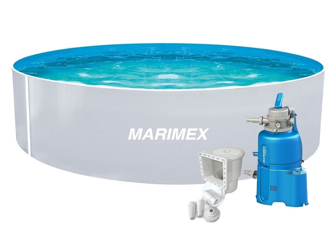 Marimex | Bazén Marimex Orlando 3,66x0,91 m s pískovou filtrací a příslušenstvím - motiv bílý | 19900125 - Marimex