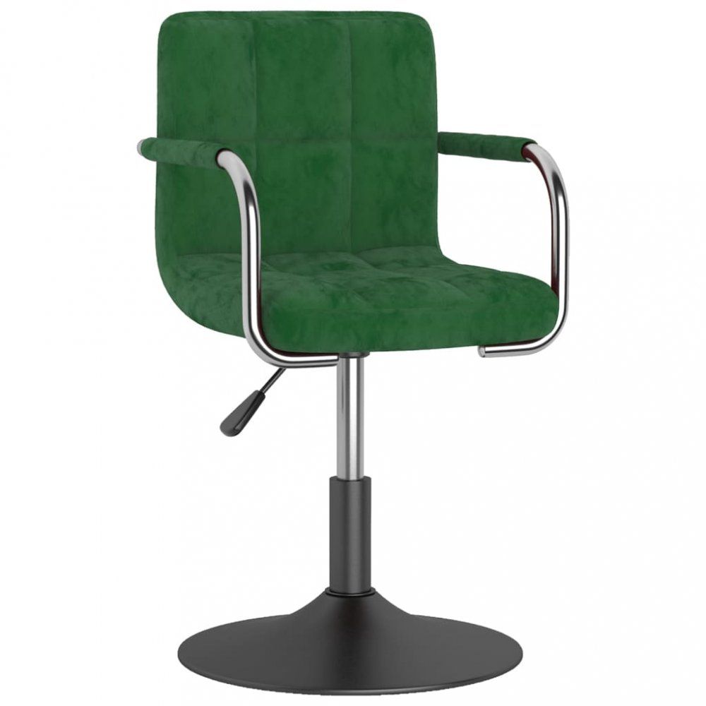 Otočná židle kov / samet Dekorhome Tmavě zelená - DEKORHOME.CZ