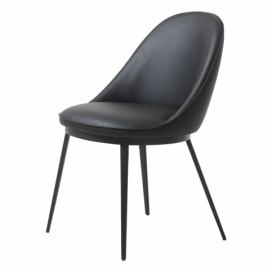 Furniria Designová jídelní židle Danika černá ekokůže