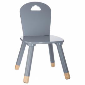 Atmosphera for kids Židle pro děti, šedá, 50 x 28 x 28 cm