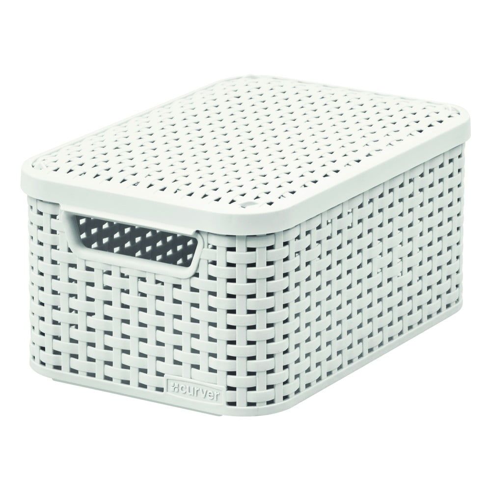 Krémový plastový úložný box s víkem 20x29x14 cm Style – Curver - Bonami.cz
