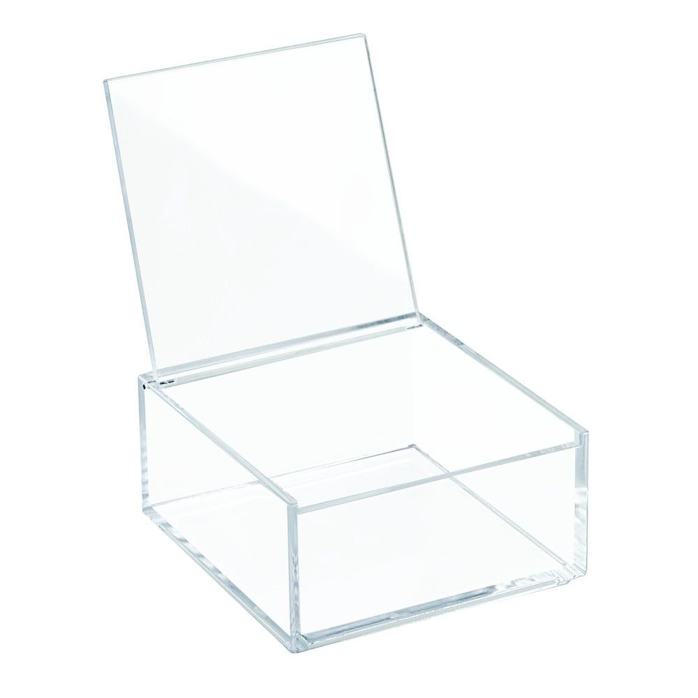 Průhledný stohovatelný box s víkem iDesign Clarity, 10 x 10 cm - Bonami.cz