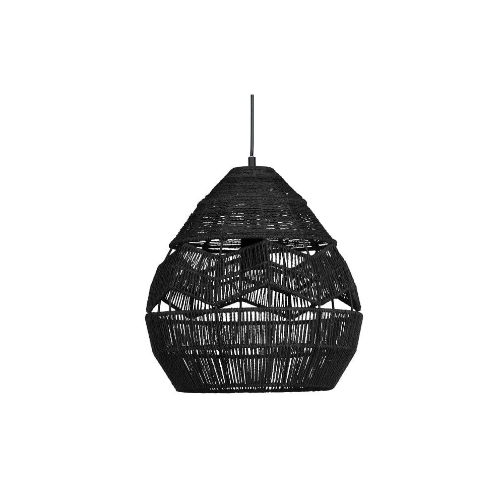 Černá závěsná lampa WOOOD Adelaide, ø 35 cm - Bonami.cz
