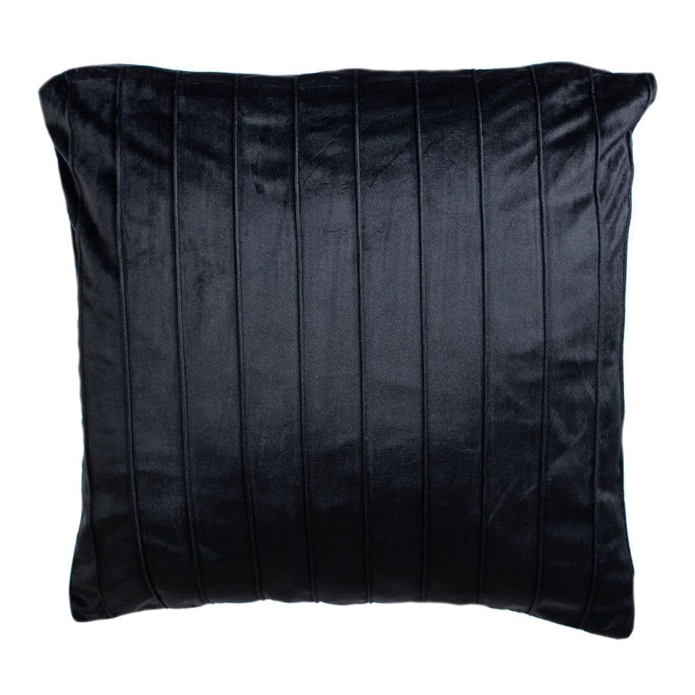 Černý dekorativní polštář JAHU collections Stripe, 45 x 45 cm - Bonami.cz